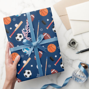 Honkbal sporten Patroon  Cadeaupapier