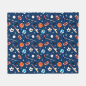 Honkbal sporten Patroon Fleece Deken (Voorkant (Horizontaal))