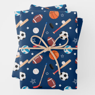 Honkbal sporten Patroon  Inpakpapier Vel