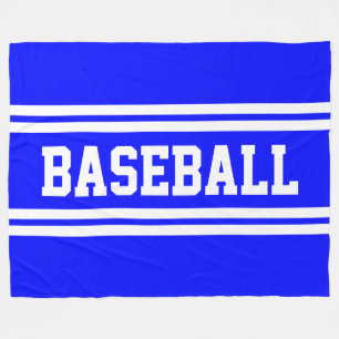 HONKBAL Sportief Helder Blauw Wit Racing Strepen Fleece Deken