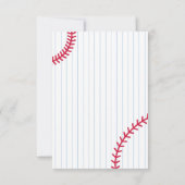 Honkbal Sportieve Verjaardag Kinderen Bedankkaart (Achterkant)