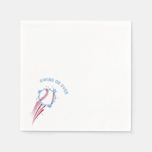 Honkbal Sportieve Verjaardag voor Kinderen Servet (Voorkant)