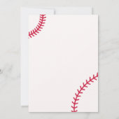 Honkbal Sportieve Verjaardag voor Kinderen Uitnodi Kaart (Achterkant)