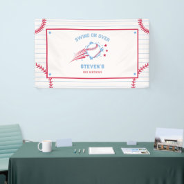 Honkbal Sportieve Verjaardagsfoto voor Kinderen Spandoek