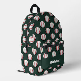 Honkbal sportpatroon bedrukte rugzak