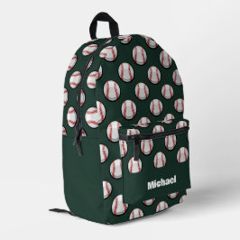Honkbal sportpatroon bedrukte rugzak