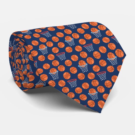Honkbal sportpatroon stropdas (Opgerold)