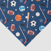 Honkbal sportpatroon tissuepapier (Detail)
