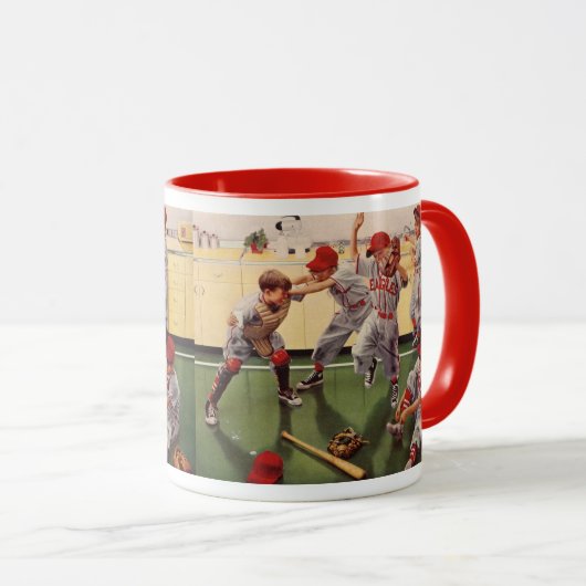 honkbal sportteam, jongens ruwbouw mok (Voorkant rechts)