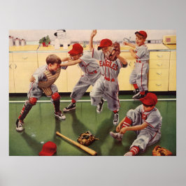  honkbal sportteam, jongens ruwbouw poster
