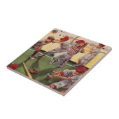  honkbal sportteam, jongens ruwbouw tegeltje (Zijkant)