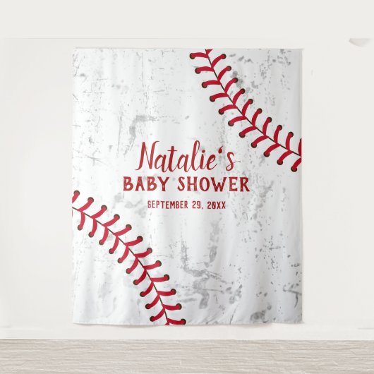 Honkbal sportthema baby shower achtergronden wandkleed (Voorkant)