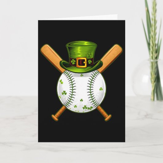 Honkbal St. Patrick's Day Jongens Mannen Catcher L Kaart (Voorkant)