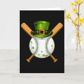 Honkbal St. Patrick's Day Jongens Mannen Catcher L Kaart (Gele Bloem)