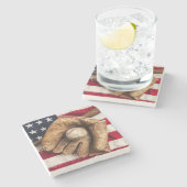  honkbal stenen onderzetter (Zijkant)