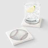 Honkbal Stenen Onderzetter (Zijkant)