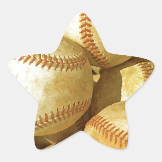 Honkbal Ster Sticker (Voorkant)