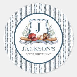 Honkbal sticker, honkbal partij gunst ronde sticker