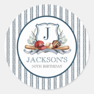 Honkbal sticker, honkbal partij gunst ronde sticker