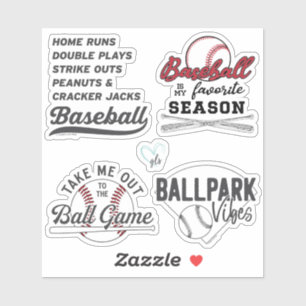 Honkbal Sticker Pack 1 van GraphicLoveShop