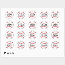 Honkbal Stickers met naam