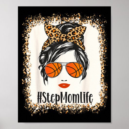 Honkbal Stiefmoeder Leven Luipaard Bandana Moeders Poster (Voorkant)