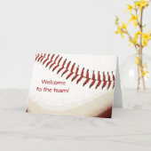 Honkbal Stitching Welkom bij de Team Card Kaart (Gele Bloem)