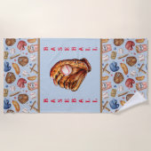 Honkbal Strandlaken (Voorkant)