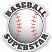 Honkbal Superstar Sport Sticker (Voorkant)