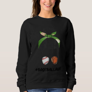 Honkbal tante rommelige knot spel dag vibes Moeder Trui