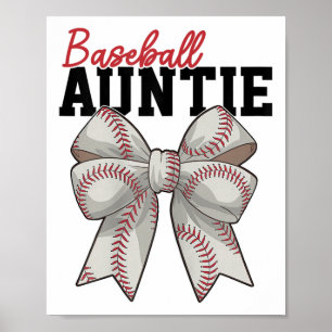 Honkbal Tante Sport Lover Tante Moeders Poster