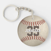 Honkbal team geschenken met atleet naam sleutelhanger (Voorkant)