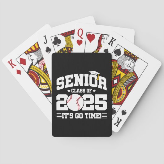 Honkbal Team Klasse van 2025 Afstuderen Senior 202 Pokerkaarten (Achterkant)