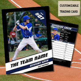 Honkbal Team Ruilkaart Sport Cadeau Blauw Contactkaartje