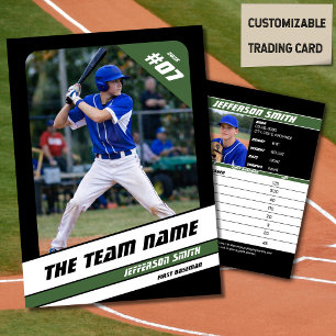 Honkbal Team Ruilkaart Sport Cadeau Groen Contactkaartje