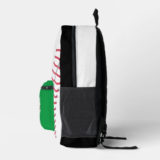 Honkbal Tekening met Aangepaste Sportnaam Bedrukte Rugzak (Rechts)