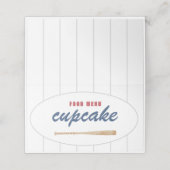 Honkbal Tent Menu Kaart (Buitenkant ongevouwen)