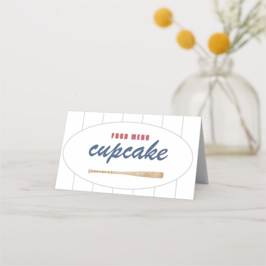 Honkbal Tent Menu Kaart (Voorkant)