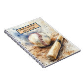 Honkbal terug naar school sport Foto Notitieboek (Rechterzijde)