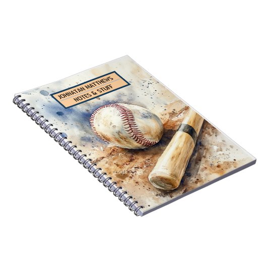 Honkbal terug naar school sport Foto Notitieboek (Rechterzijde)