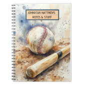 Honkbal terug naar school sport Foto Notitieboek (Voorkant)