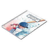 Honkbal terug naar school sport Foto Notitieboek (Linkerzijde)