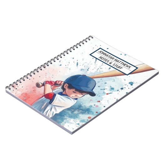 Honkbal terug naar school sport Foto Notitieboek (Linkerzijde)