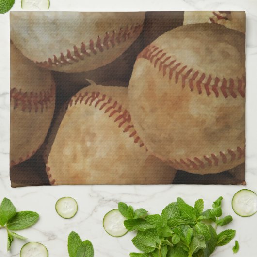 Honkbal Theedoek (Gevouwen)