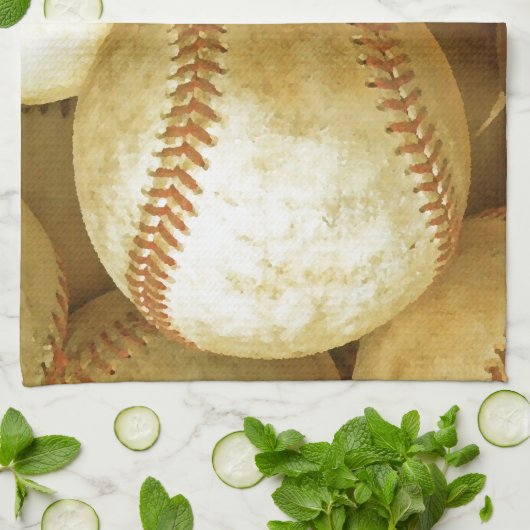 Honkbal Theedoek (Gevouwen)