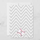 Honkbal thema 1e verjaardag uitnodiging (Achterkant)