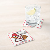 Honkbal Thema 2e Verjaardag Bat Ball Mitt Kartonnen Onderzetters (Insitu)