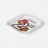 Honkbal Thema 2e Verjaardag Bat Ball Mitt Papieren Bordje (Gebogen)