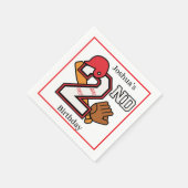 Honkbal Thema 2e Verjaardag Napkin Bat Ball Mitt Servet (Hoek)