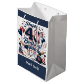 Honkbal thema 40e verjaardag medium cadeauzakje (Voorkant Gekanteld)